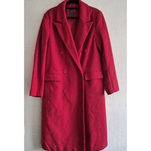 Primark Double-Breasted Bright Red Trench Coat